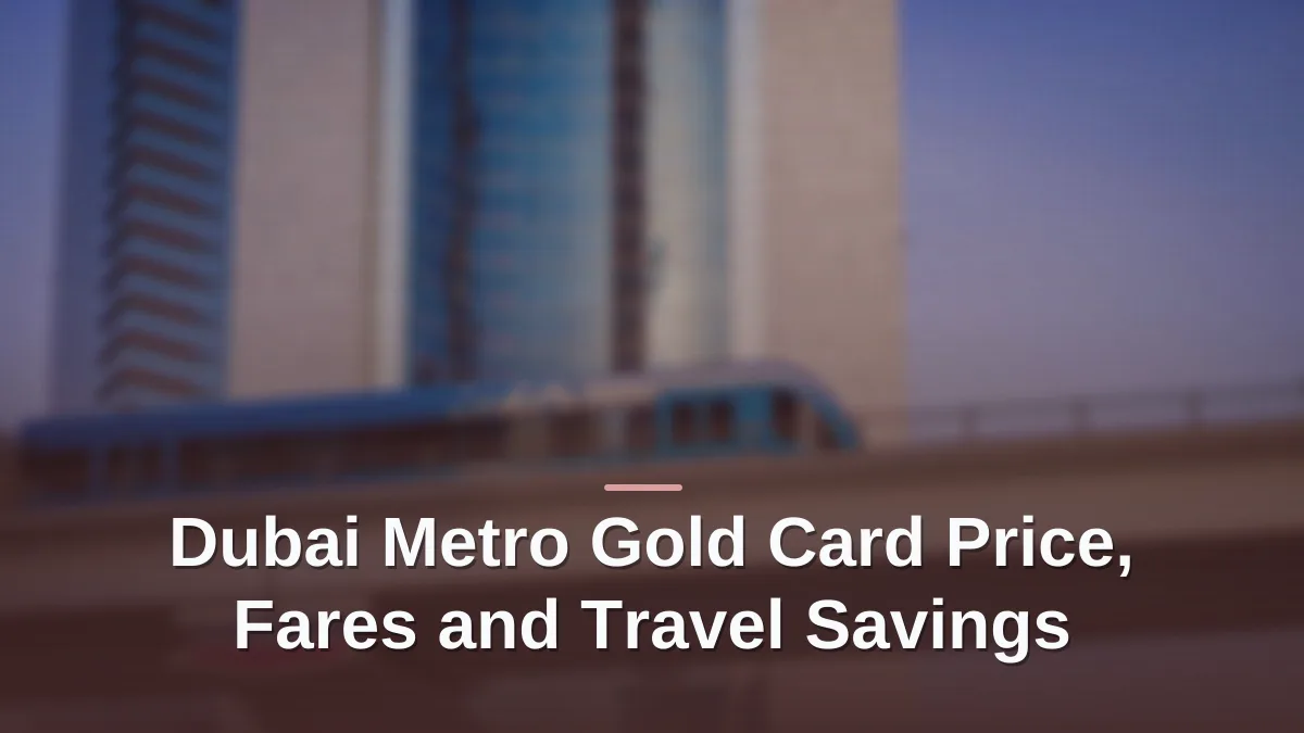 dubai metro gold card price