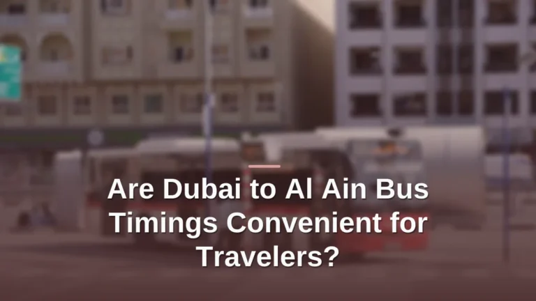 dubai to al ain bus timings