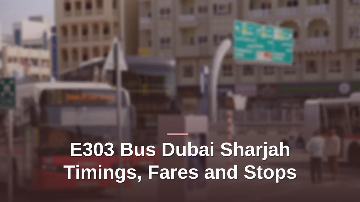 E303 bus dubai sharjah