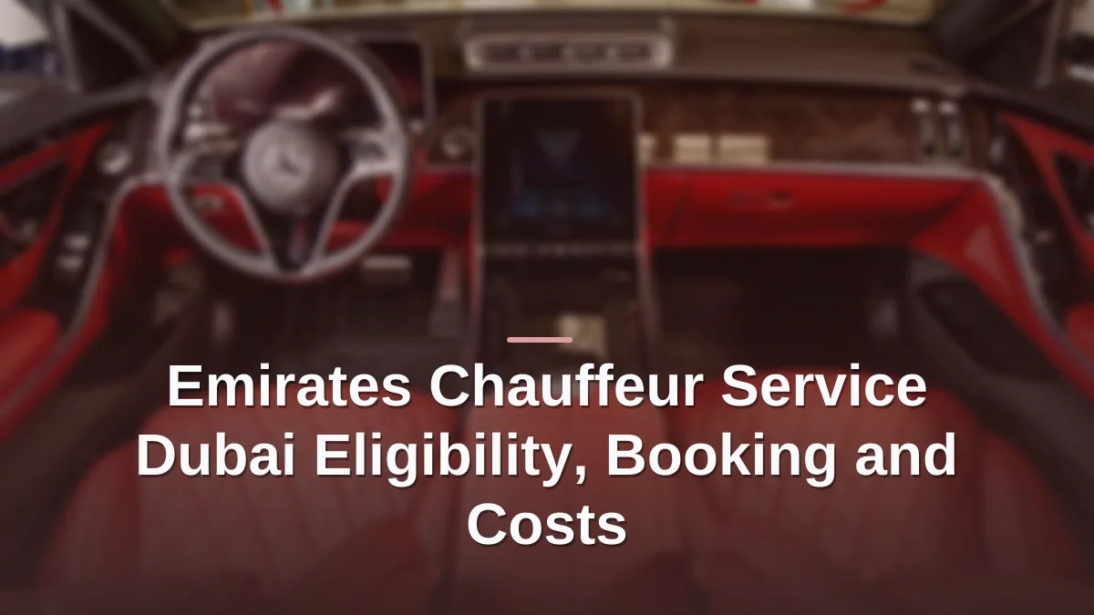 emirates chauffeur service dubai