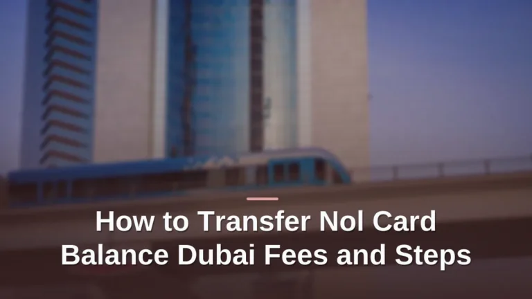How to transfer nol card balance dubai