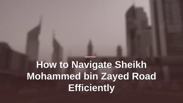 Sheikh mohammed bin zayed road